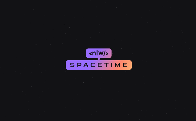 Apresenta o layout da página criada no evento NLW-SpaceTime